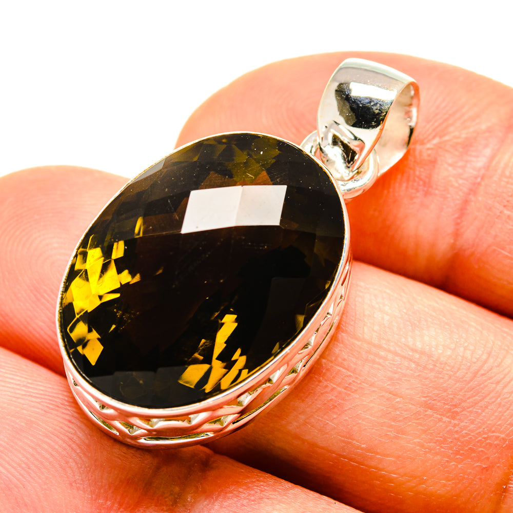 Olive Quartz Pendants handcrafted by Anasilvercos - PD758659
