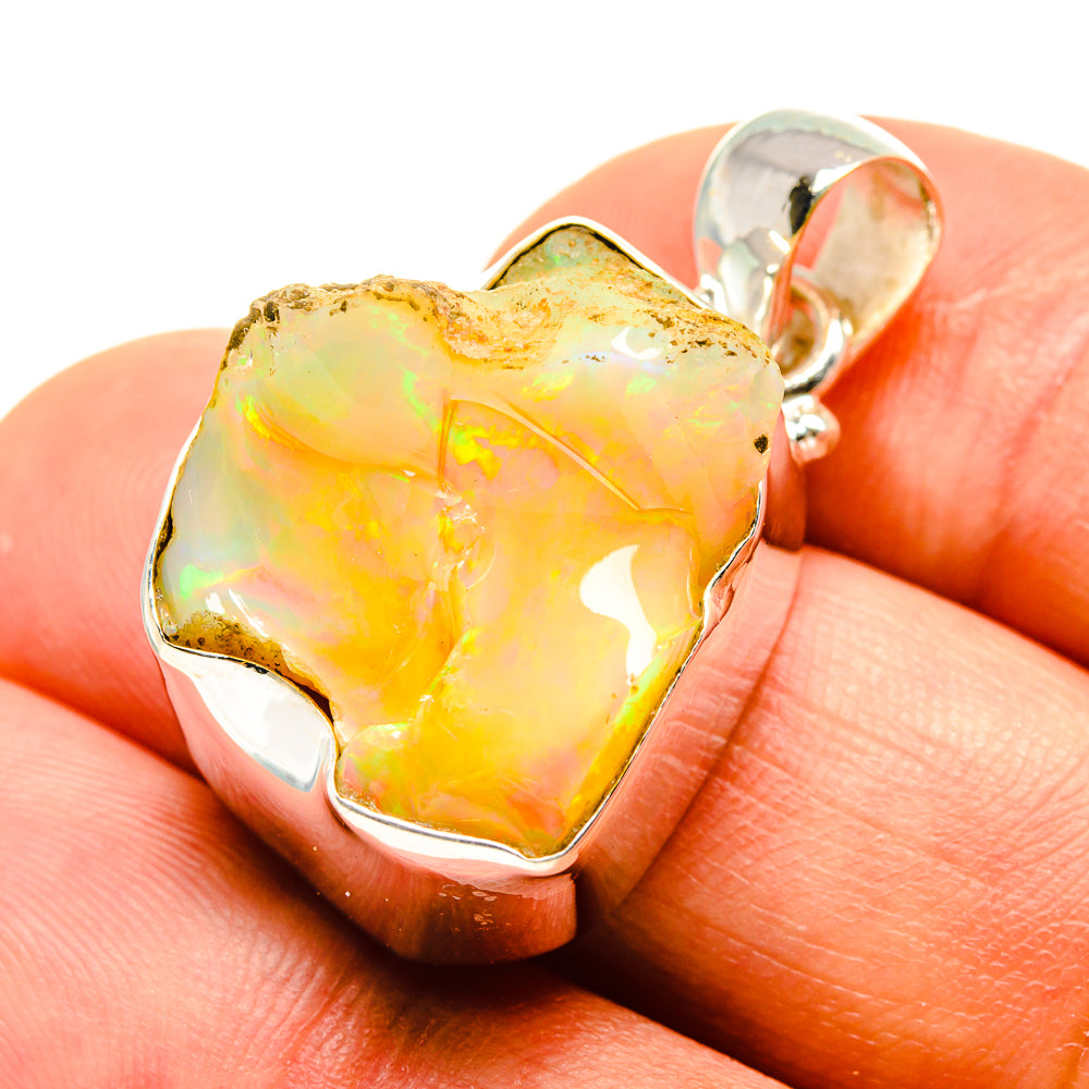Ethiopian Opal Pendants handcrafted by Anasilvercos - PD758661