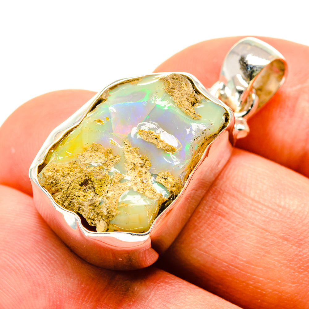 Ethiopian Opal Pendants handcrafted by Anasilvercos - PD758662