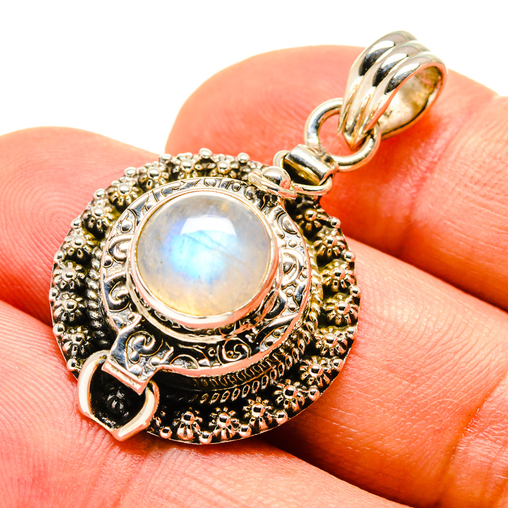 Rainbow Moonstone Pendants handcrafted by Anasilvercos - PD758667