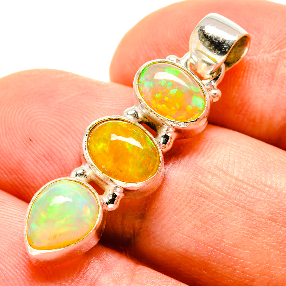 Ethiopian Opal Pendants handcrafted by Anasilvercos - PD758673