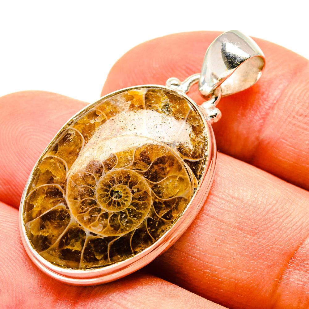 Ammonite Fossil Pendants handcrafted by Anasilvercos - PD758678