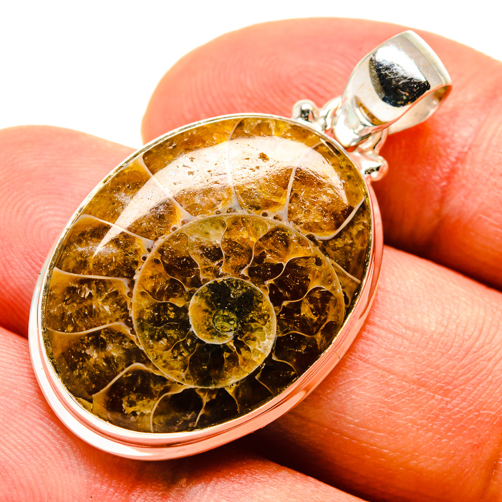 Ammonite Fossil Pendants handcrafted by Anasilvercos - PD758679
