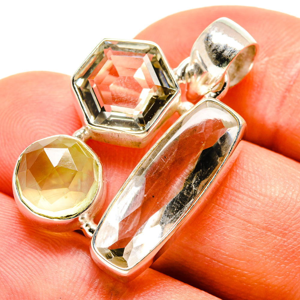 Green Amethyst Pendants handcrafted by Anasilvercos - PD758684