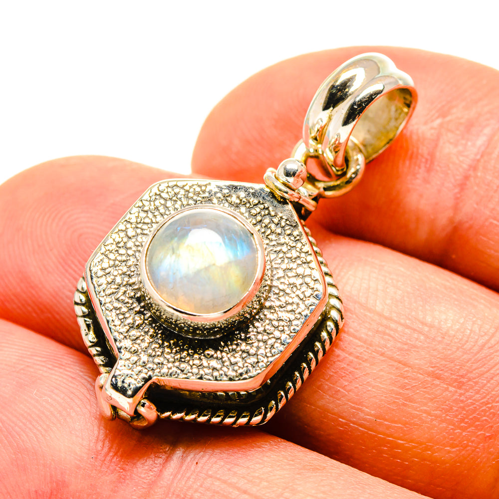 Rainbow Moonstone Pendants handcrafted by Anasilvercos - PD758706