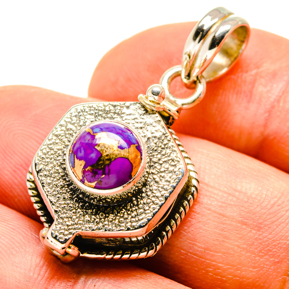 Purple Copper Composite Turquoise Pendants handcrafted by Anasilvercos - PD758711
