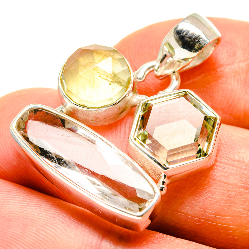 Green Amethyst Pendants handcrafted by Anasilvercos - PD758714