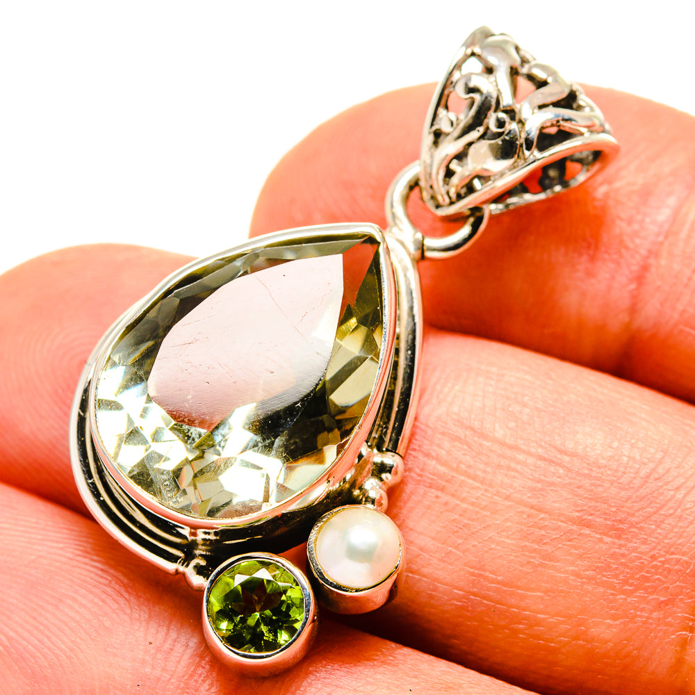 Green Amethyst Pendants handcrafted by Anasilvercos - PD758722