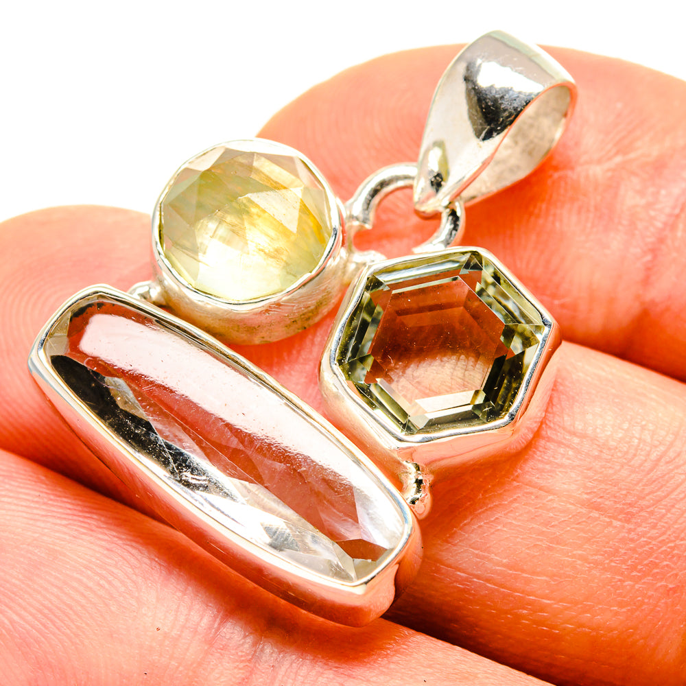 Green Amethyst Pendants handcrafted by Anasilvercos - PD758723