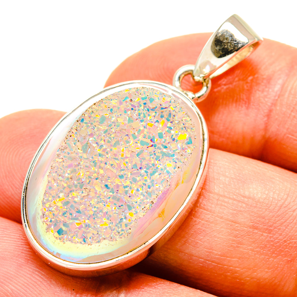 Rainbow Druzy Pendants handcrafted by Anasilvercos - PD758725