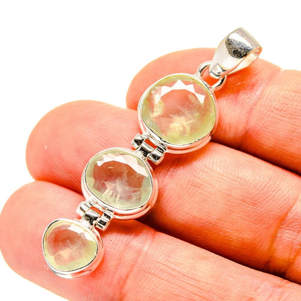Prehnite Pendants handcrafted by Anasilvercos - PD758733