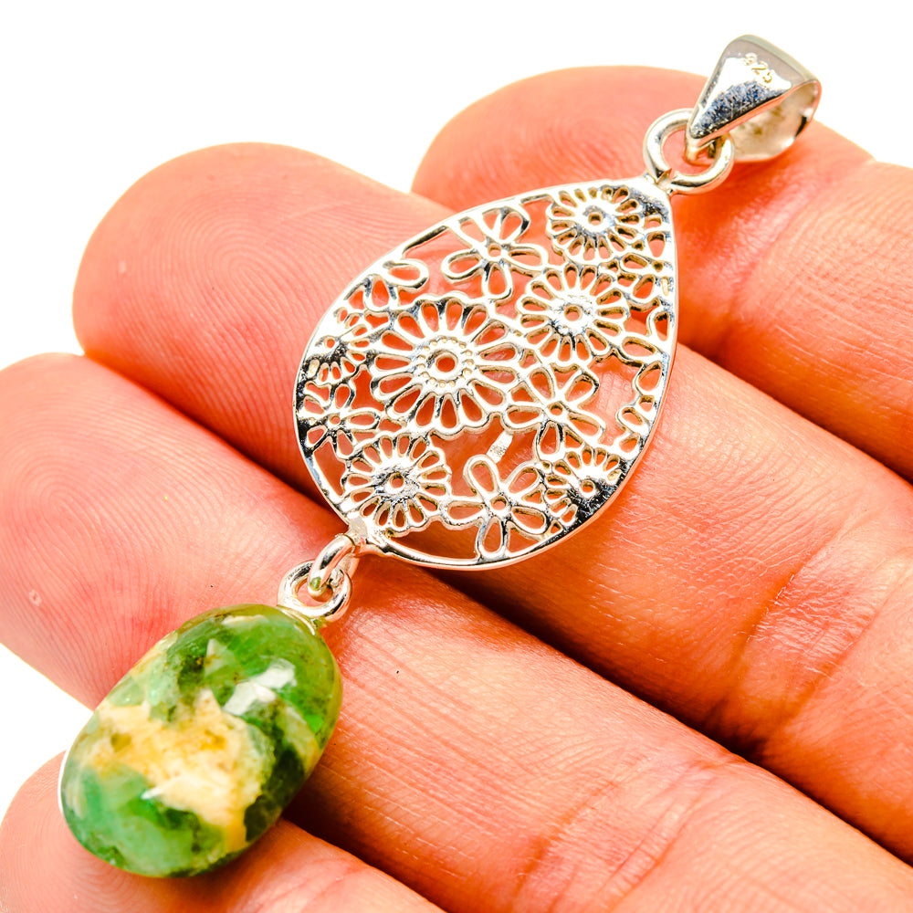 Australian Green Opal Pendants handcrafted by Anasilvercos - PD758761