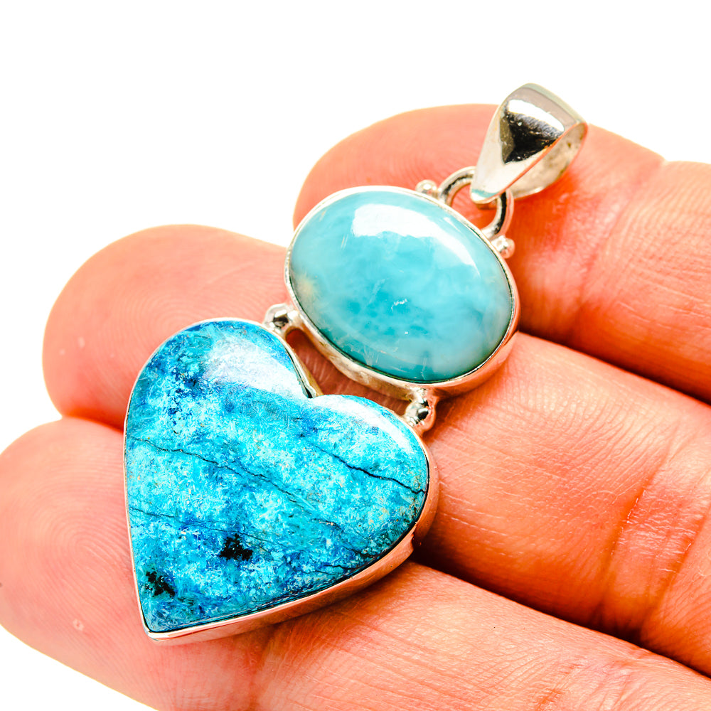 Shattuckite, Larimar Pendants handcrafted by Anasilvercos - PD758777