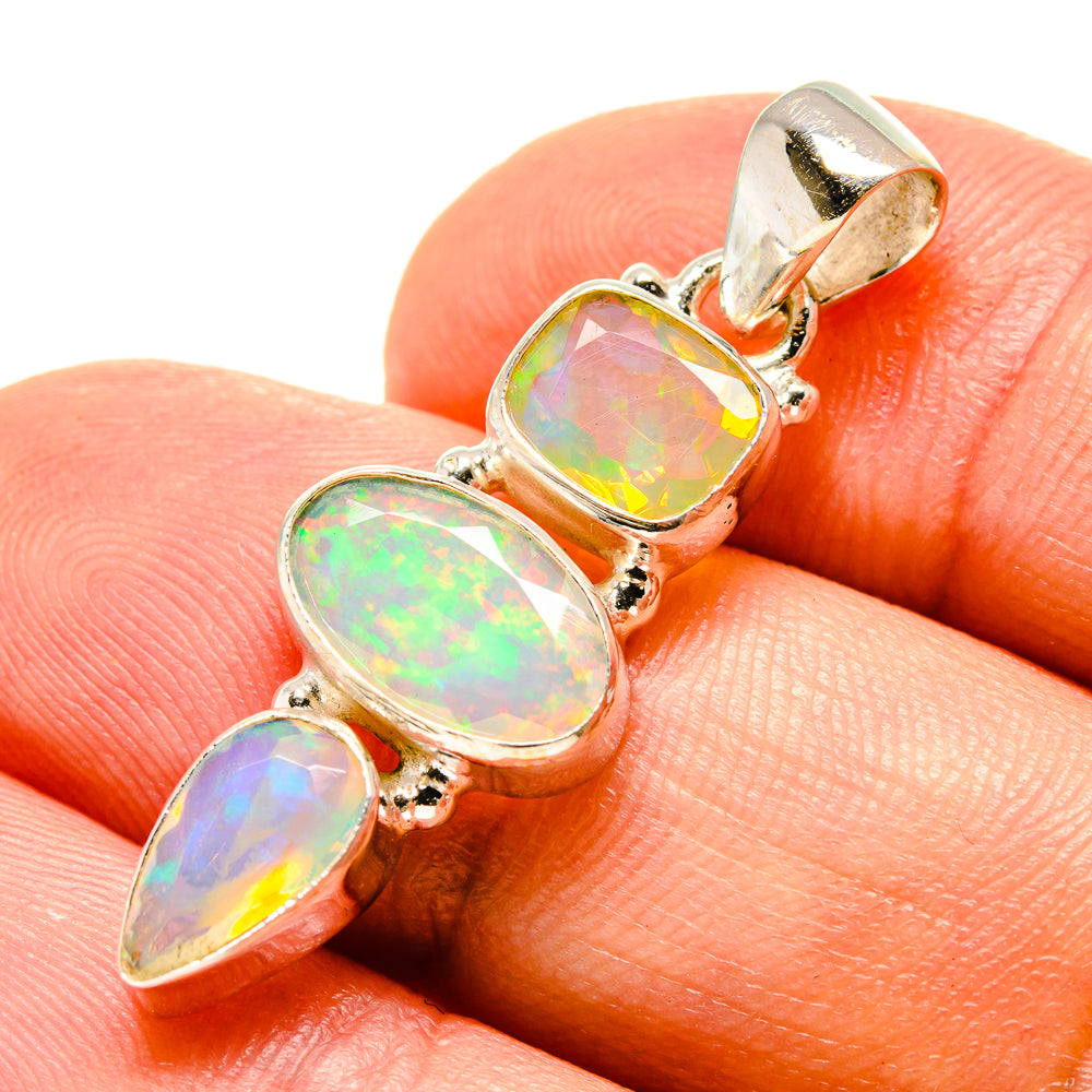 Ethiopian Opal Pendants handcrafted by Anasilvercos - PD758788