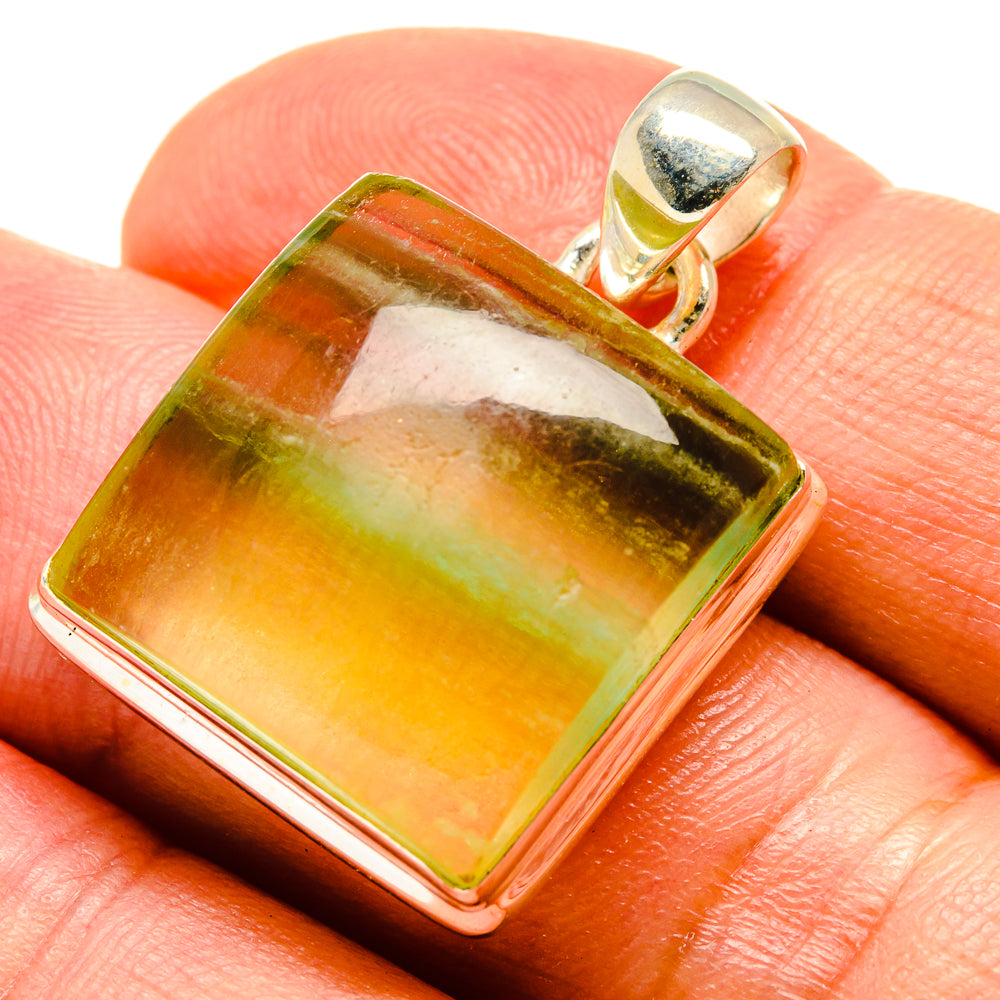 Green Fluorite Pendants handcrafted by Anasilvercos - PD758807