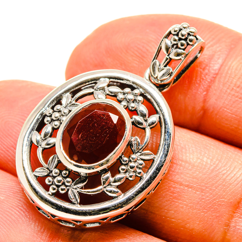Ruby Pendants handcrafted by Anasilvercos - PD758808