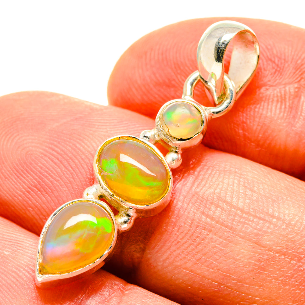 Ethiopian Opal Pendants handcrafted by Anasilvercos - PD758823