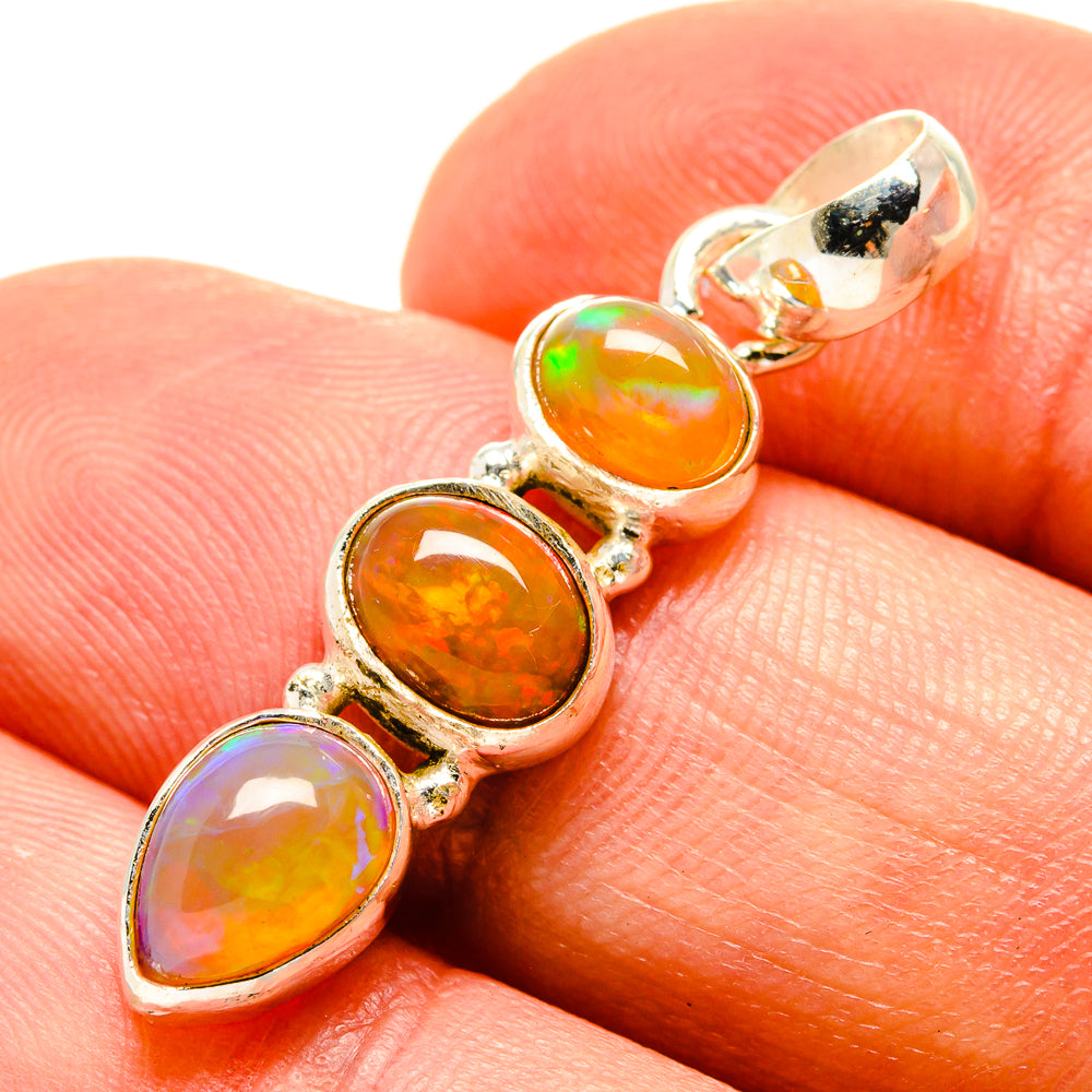 Ethiopian Opal Pendants handcrafted by Anasilvercos - PD758824