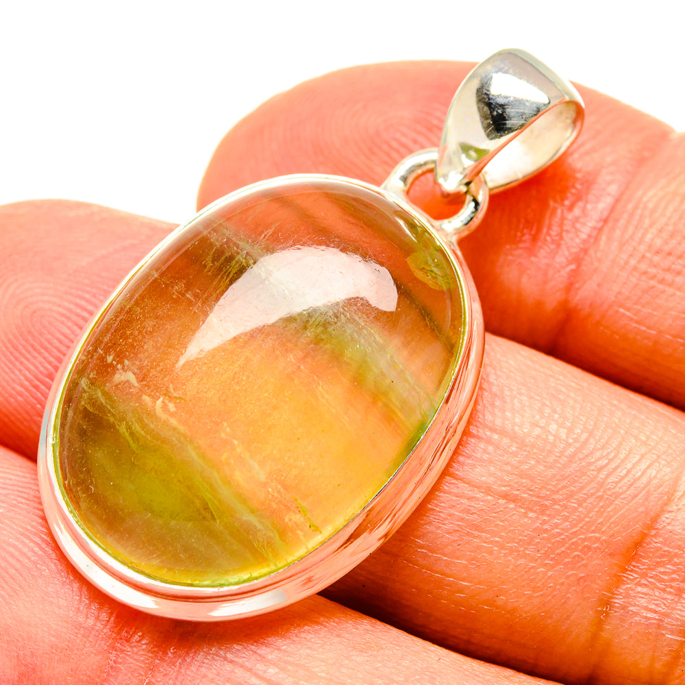 Green Fluorite Pendants handcrafted by Anasilvercos - PD758827