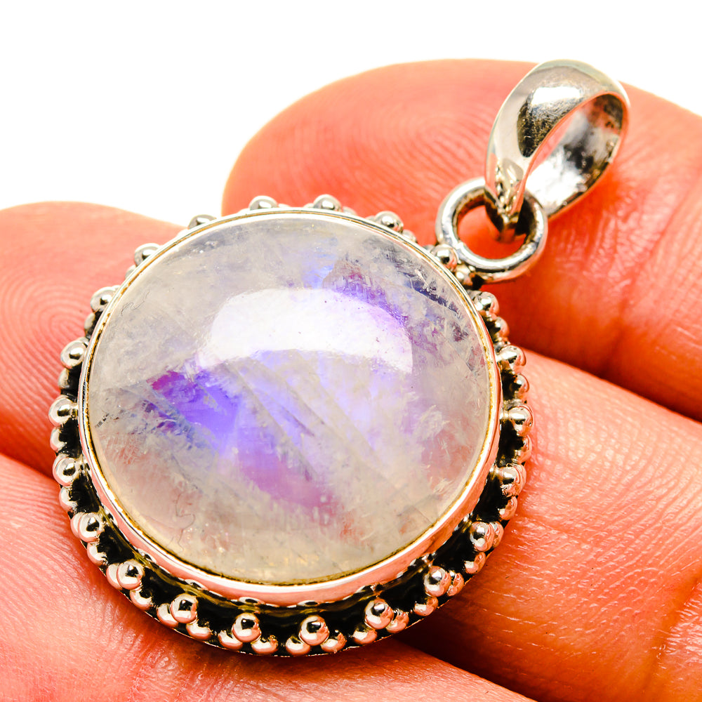 Rainbow Moonstone Pendants handcrafted by Anasilvercos - PD758830