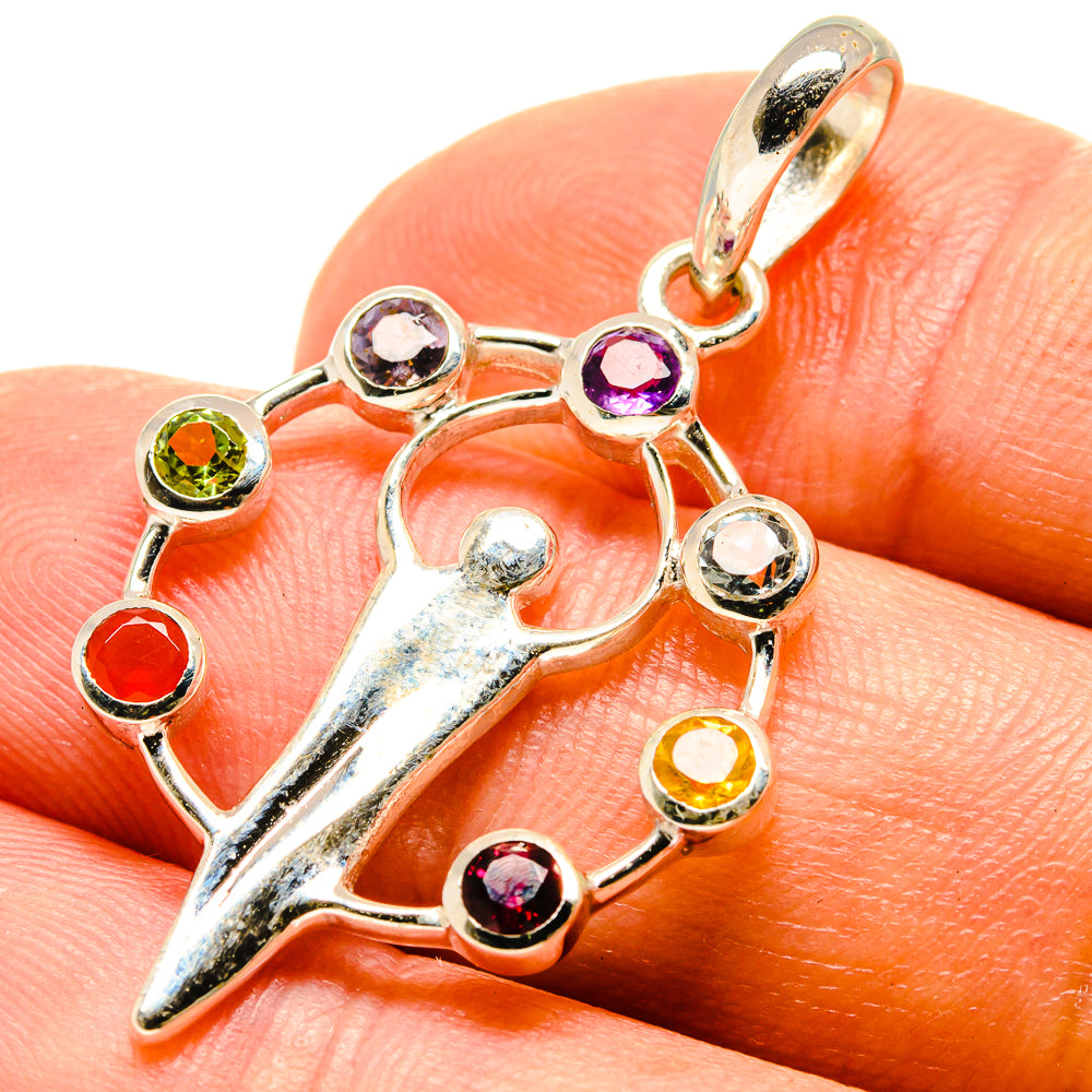 Multi-Stone Chakra Pendants handcrafted by Anasilvercos - PD758836