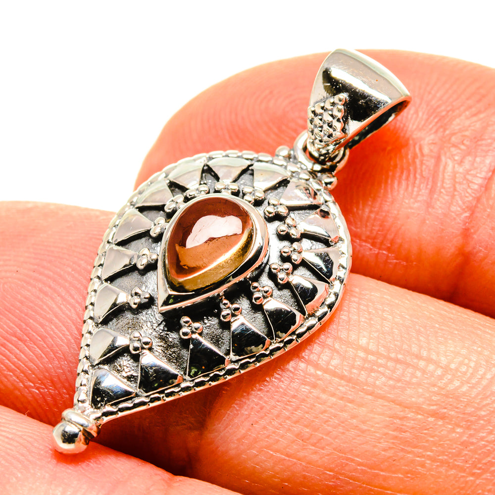 Pink Tourmaline Pendants handcrafted by Anasilvercos - PD758841