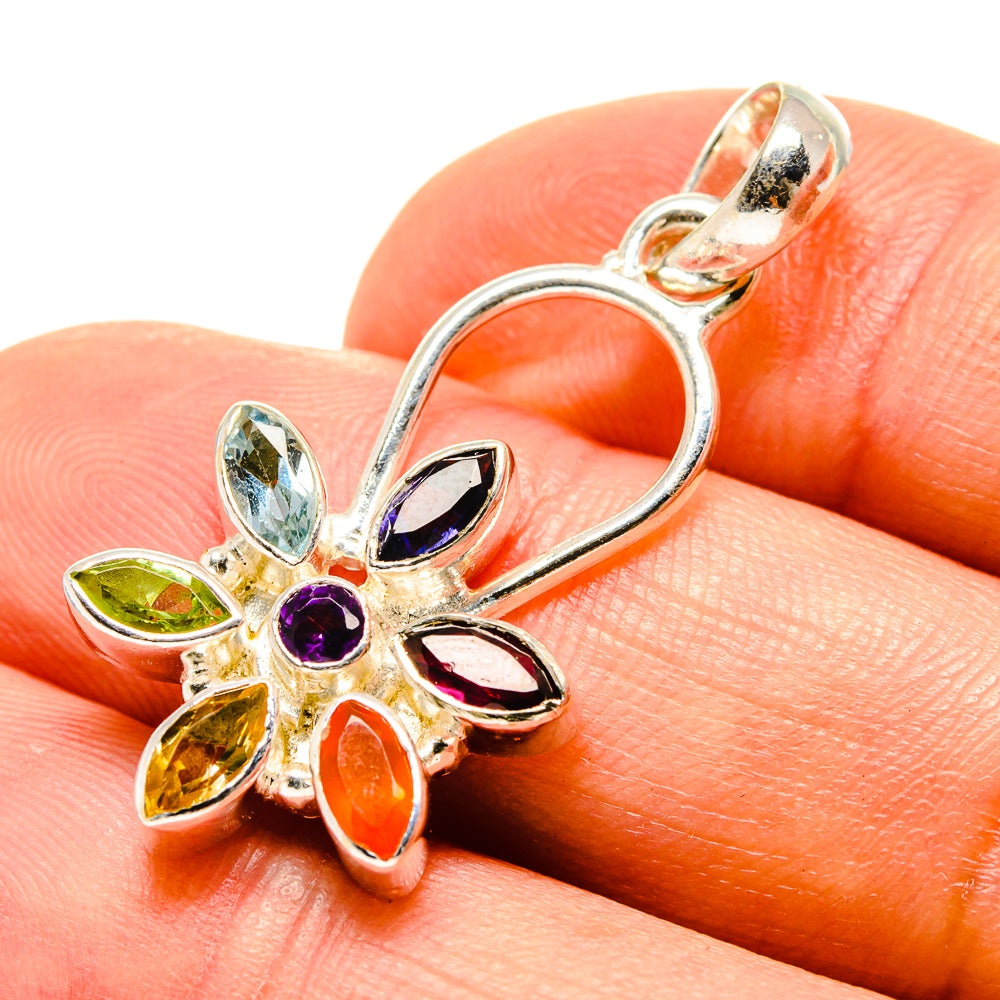 Multi-Stone Chakra Pendants handcrafted by Anasilvercos - PD758842