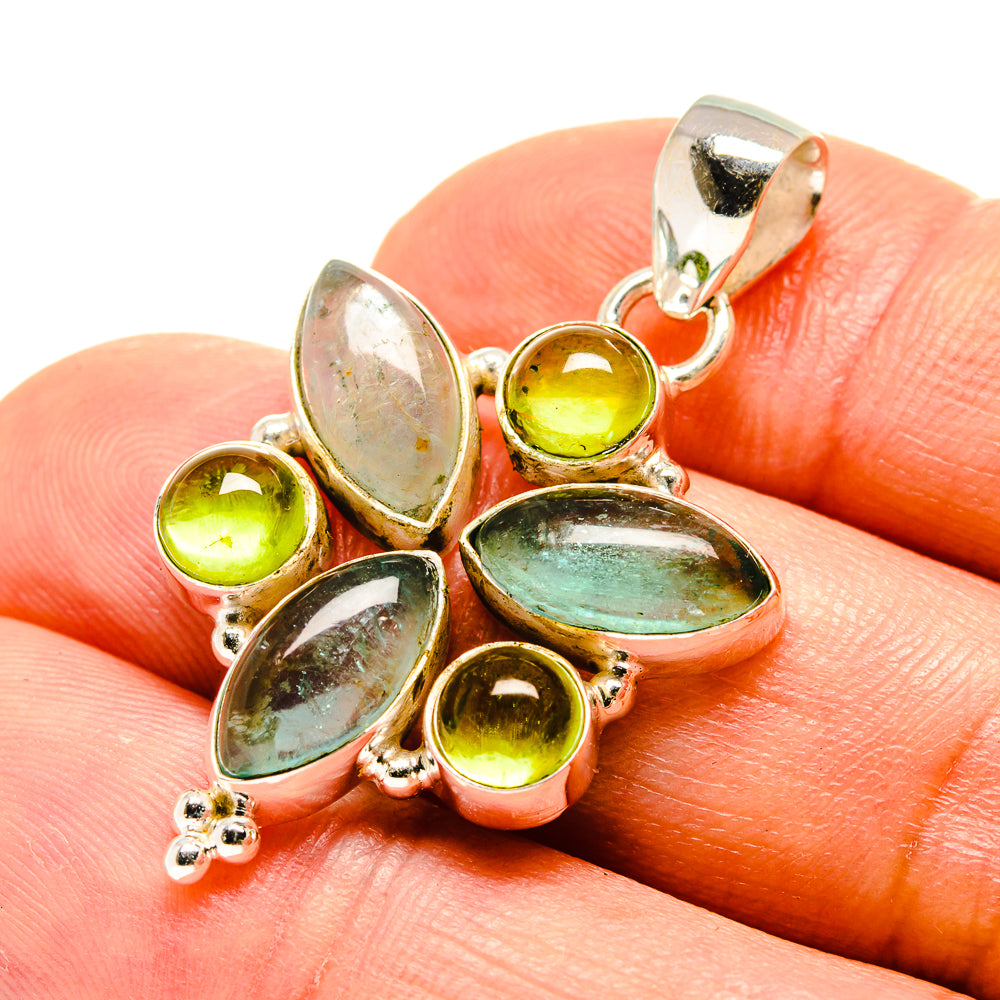 Green Fluorite Pendants handcrafted by Anasilvercos - PD758847