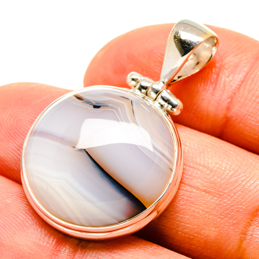 Blue Lace Agate Pendants handcrafted by Anasilvercos - PD758849
