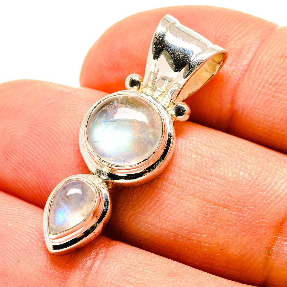 Rainbow Moonstone Pendants handcrafted by Anasilvercos - PD758851