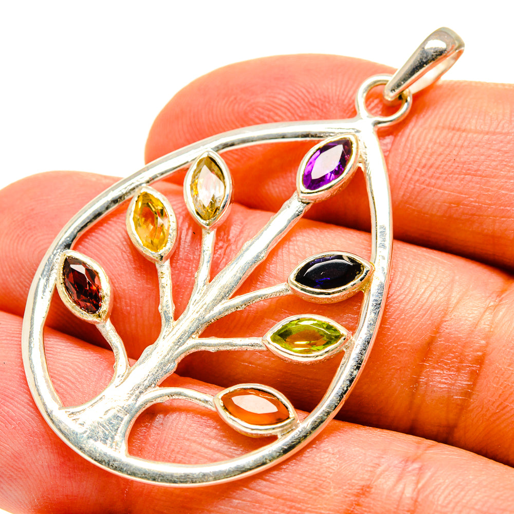 Multi-Stone Chakra Pendants handcrafted by Anasilvercos - PD758854