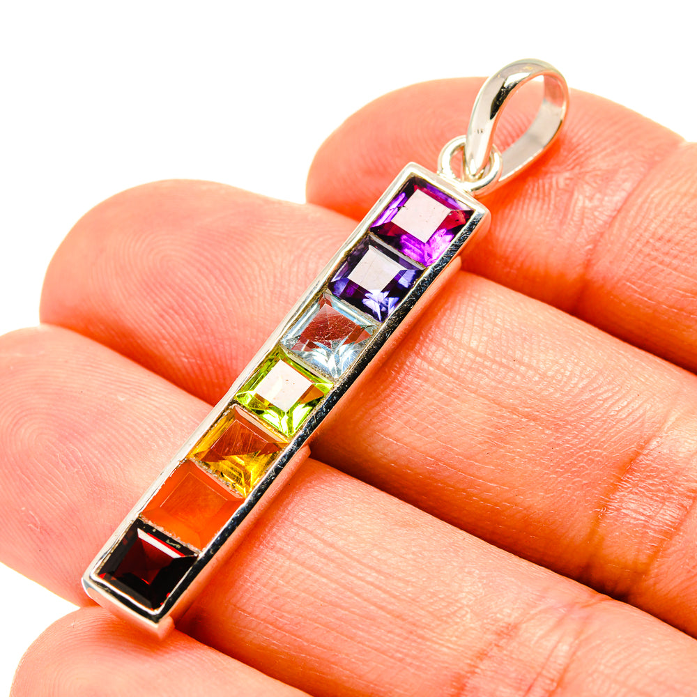 Multi-Stone Chakra Pendants handcrafted by Anasilvercos - PD758856