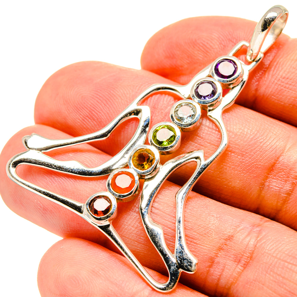 Multi-Stone Chakra Pendants handcrafted by Anasilvercos - PD758857