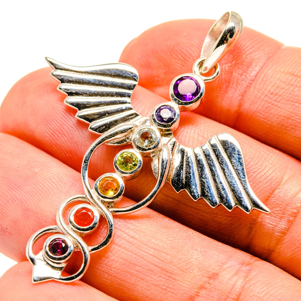 Multi-Stone Chakra Pendants handcrafted by Anasilvercos - PD758858