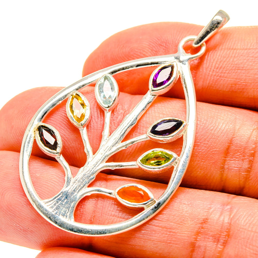 Multi-Stone Chakra Pendants handcrafted by Anasilvercos - PD758859