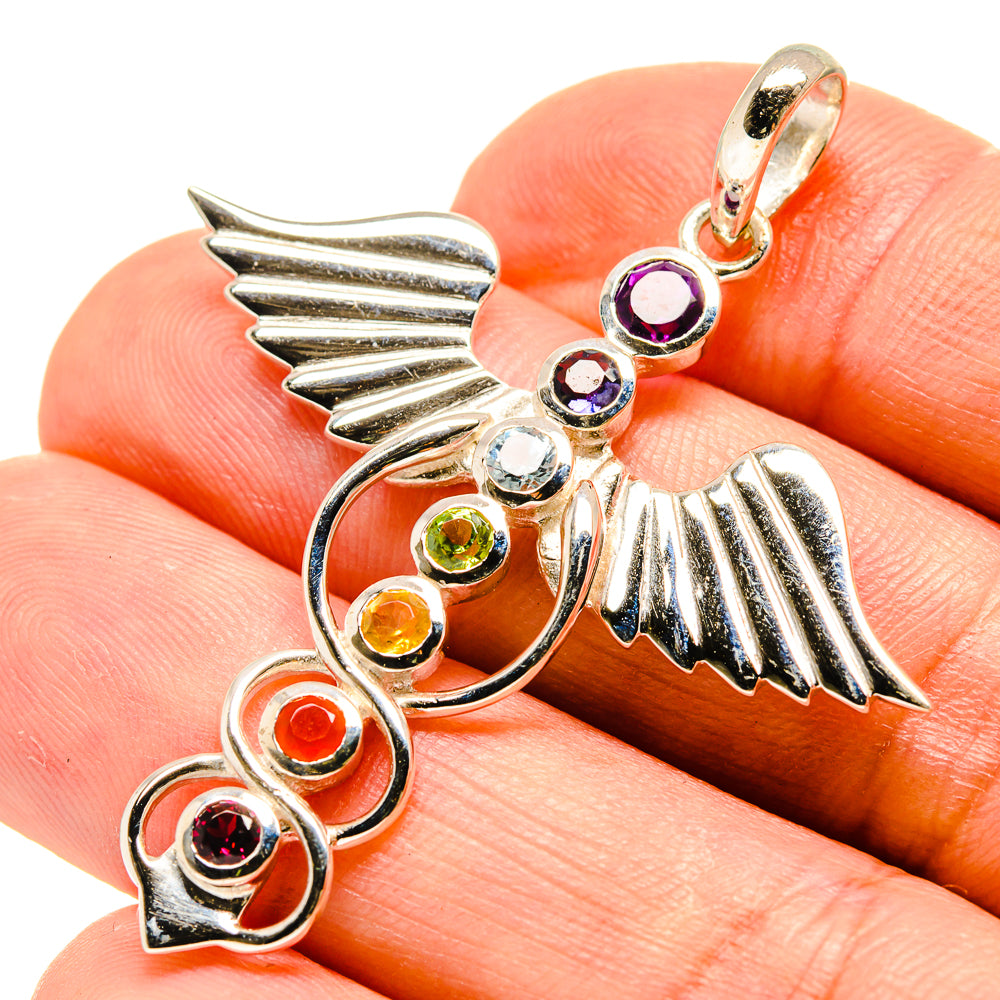 Multi-Stone Chakra Pendants handcrafted by Anasilvercos - PD758860