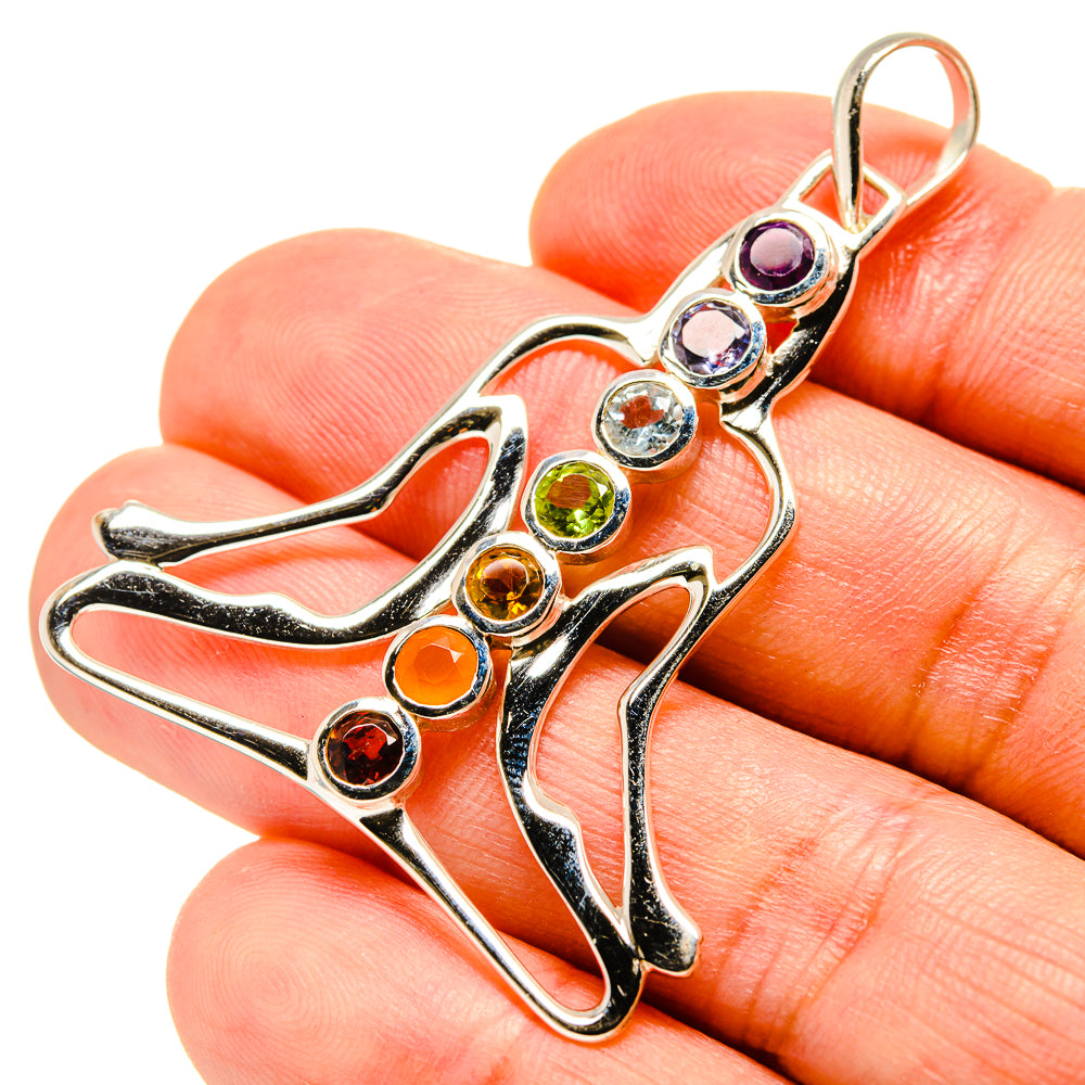 Multi-Stone Chakra Pendants handcrafted by Anasilvercos - PD758861
