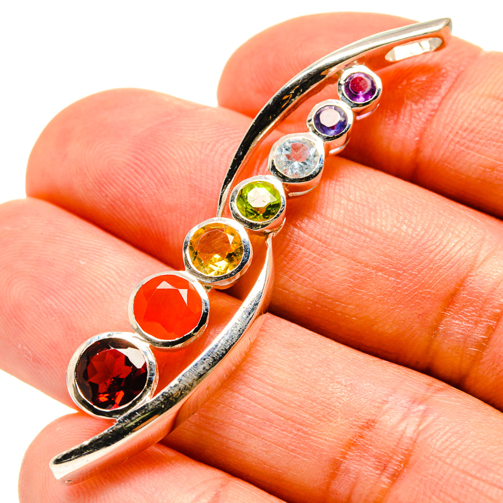 Multi-Stone Chakra Pendants handcrafted by Anasilvercos - PD758863