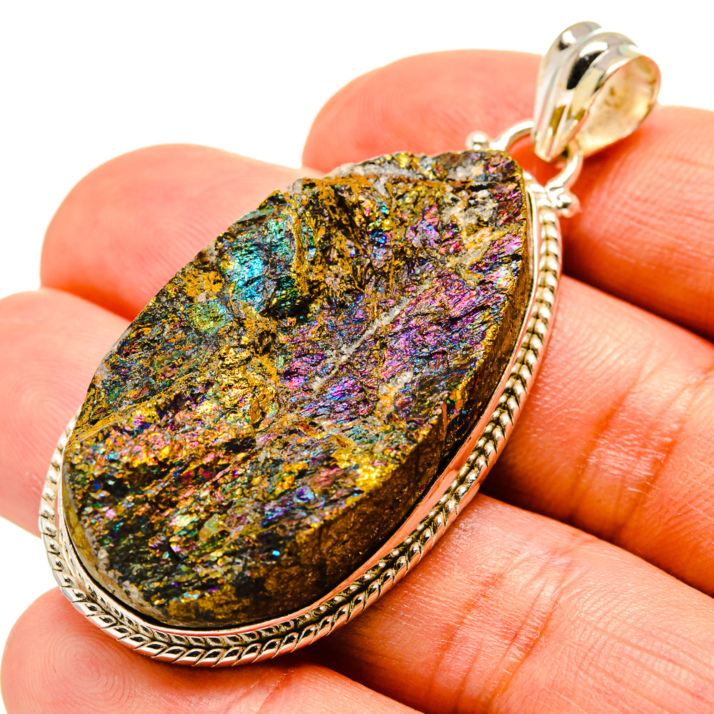 Spectro Pyrite Druzy Pendants handcrafted by Anasilvercos - PD758867