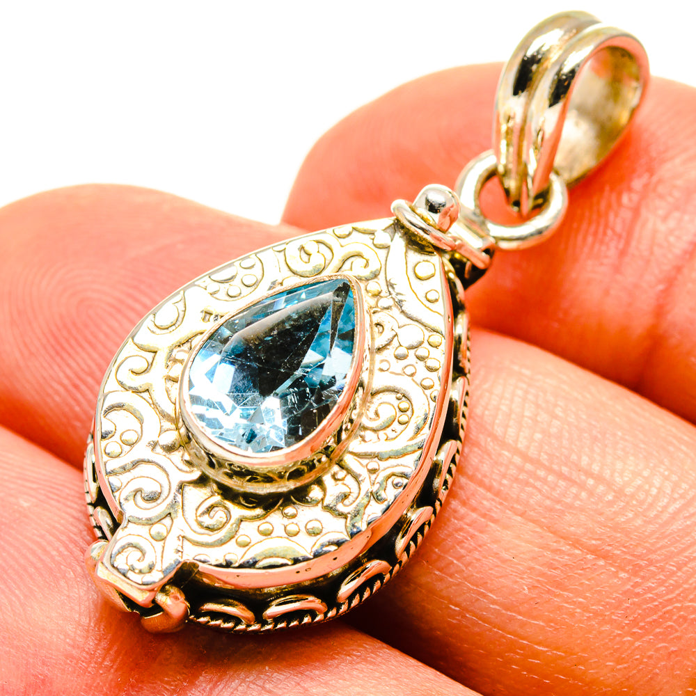 Blue Topaz Pendants handcrafted by Anasilvercos - PD758887
