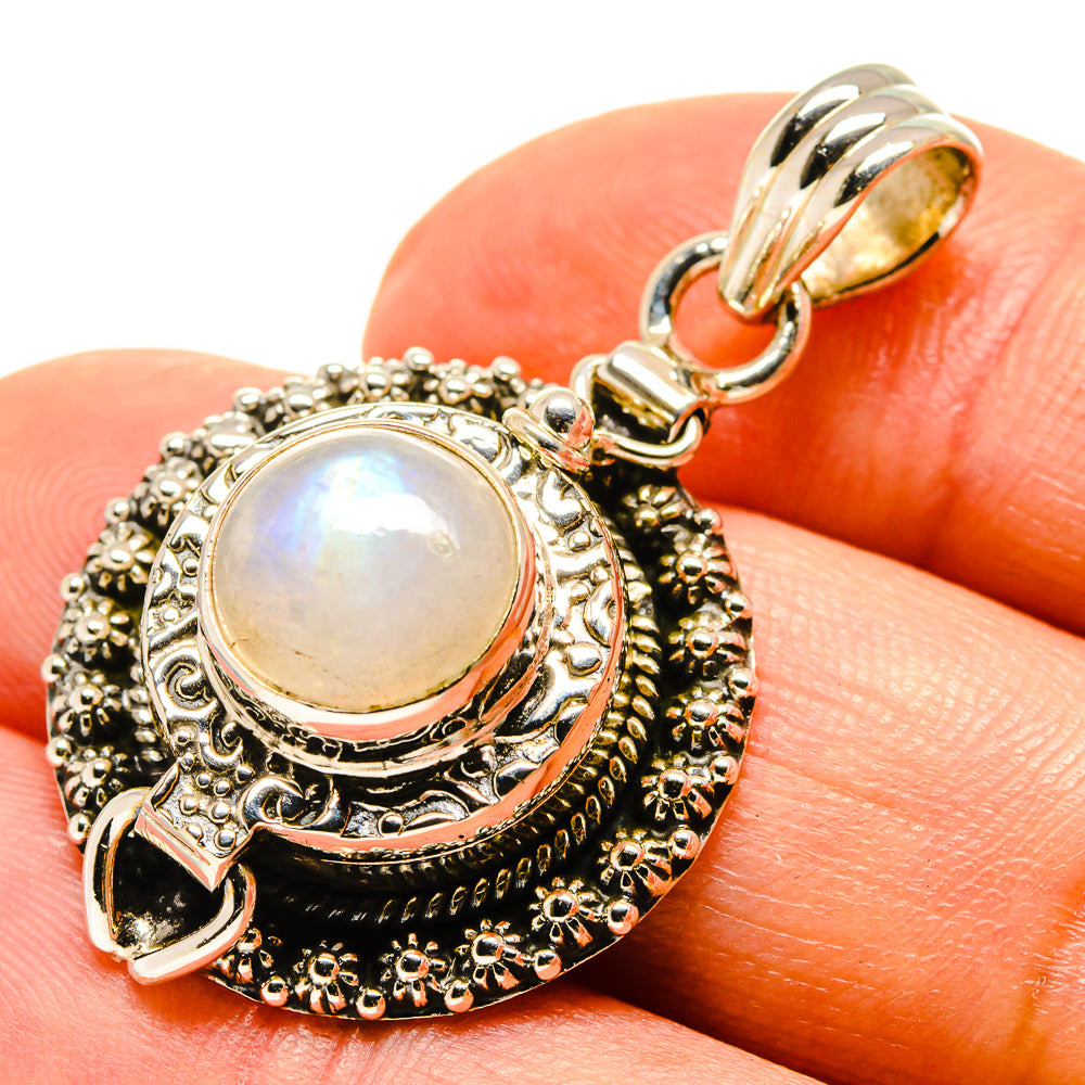 Rainbow Moonstone Pendants handcrafted by Anasilvercos - PD758888