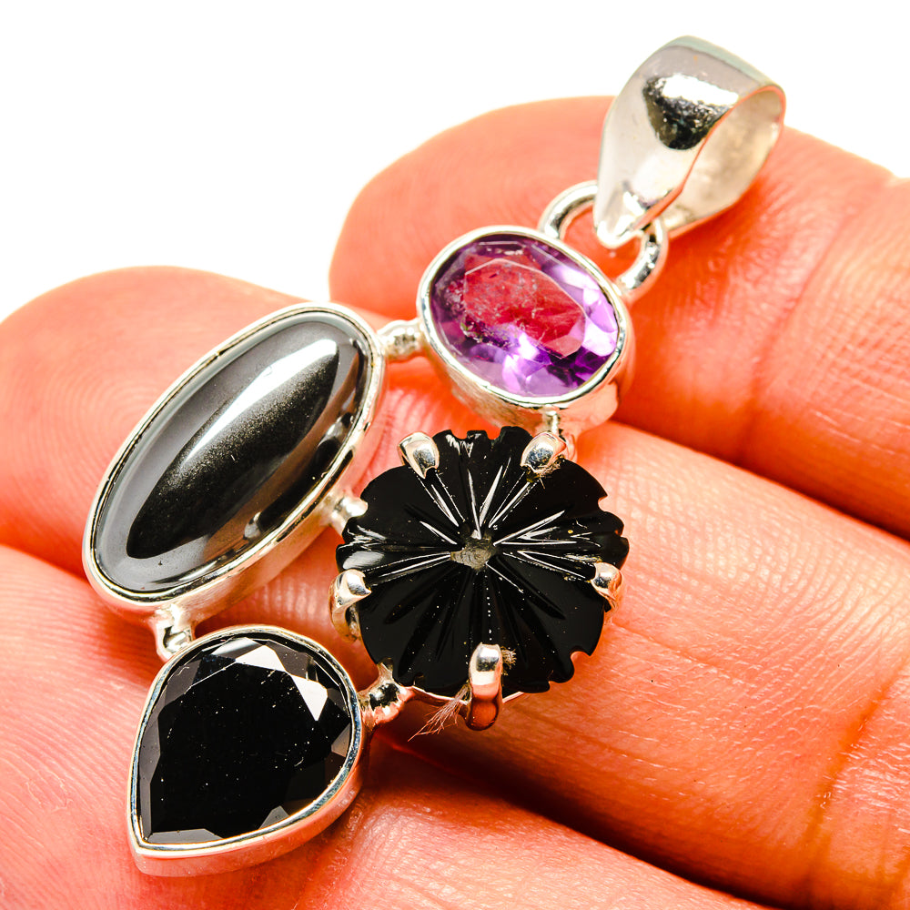 Black Onyx Pendants handcrafted by Anasilvercos - PD758907