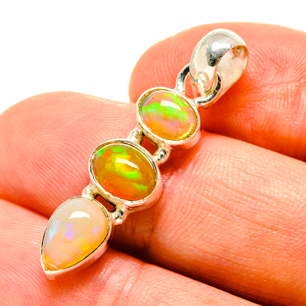 Ethiopian Opal Pendants handcrafted by Anasilvercos - PD758912