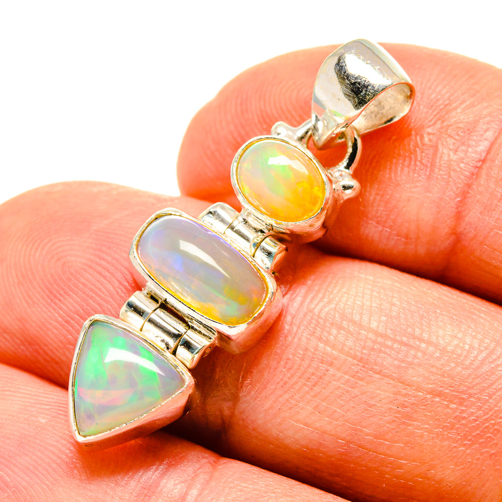Ethiopian Opal Pendants handcrafted by Anasilvercos - PD758916