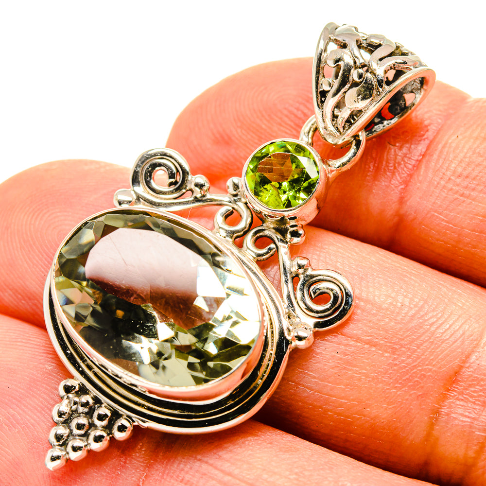 Green Amethyst Pendants handcrafted by Anasilvercos - PD758924
