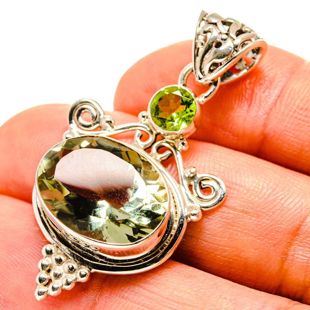 Green Amethyst Pendants handcrafted by Anasilvercos - PD758928