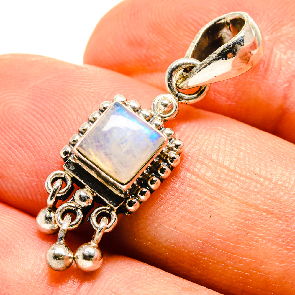 Rainbow Moonstone Pendants handcrafted by Anasilvercos - PD758934