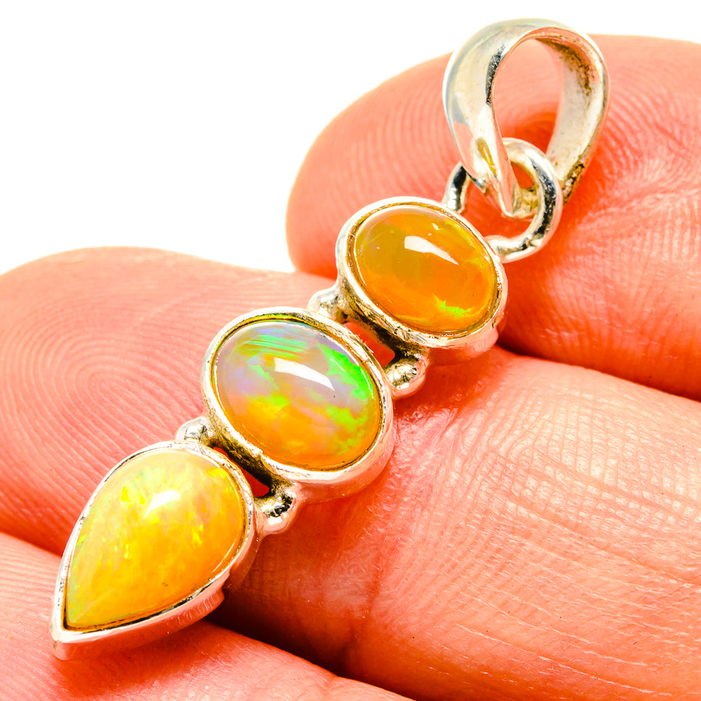 Ethiopian Opal Pendants handcrafted by Anasilvercos - PD758939