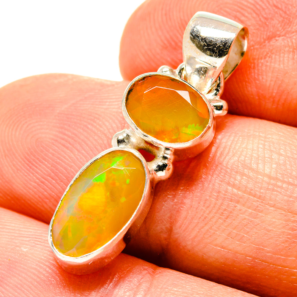 Ethiopian Opal Pendants handcrafted by Anasilvercos - PD758940