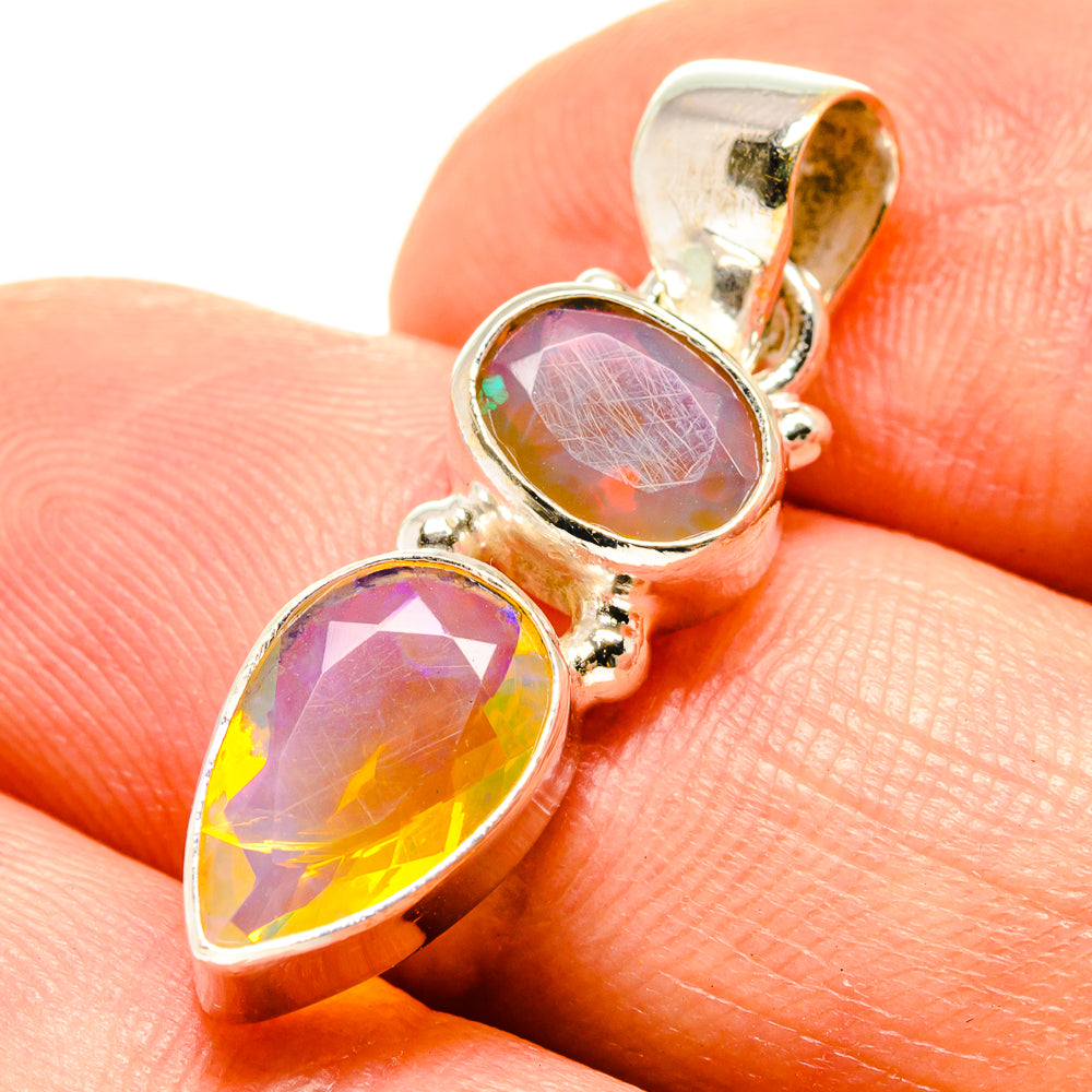 Ethiopian Opal Pendants handcrafted by Anasilvercos - PD758944